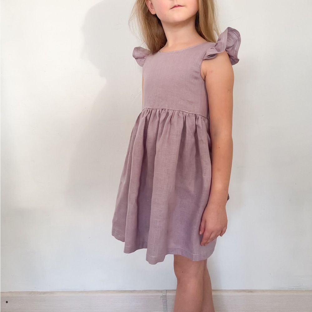 Purple Linen dress 5T